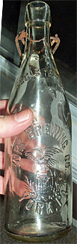 YORK BREWING COMPANY EMBOSSED BEER BOTTLE