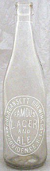 NARRAGANSETT BREWING COMPANY EMBOSSED BEER BOTTLE