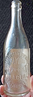 NARRAGANSETT BREWING COMPANY EMBOSSED BEER BOTTLE