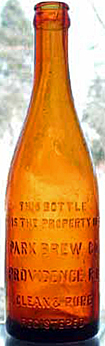 PARK BREWING COMPANY EMBOSSED BEER BOTTLE