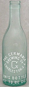 THE GERMANIA BREWING COMPANY EMBOSSED BEER BOTTLE