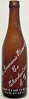 THE GERMANIA BREWING COMPANY EMBOSSED BEER BOTTLE