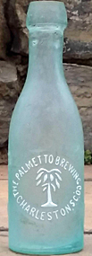 THE PALMETTO BREWING COMPANY EMBOSSED BEER BOTTLE