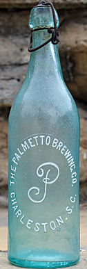 THE PALMETTO BREWING COMPANY EMBOSSED BEER BOTTLE