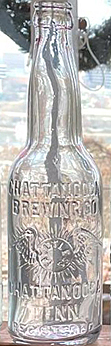 CHATTANOOGA BREWING COMPANY EMBOSSED BEER BOTTLE