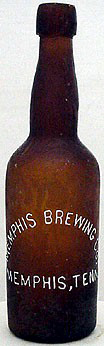 MEMPHIS BREWING COMPANY EMBOSSED BEER BOTTLE