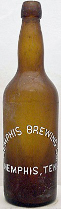 MEMPHIS BREWING COMPANY EMBOSSED BEER BOTTLE