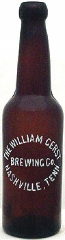 THE WILLIAM GERST BREWING COMPANY EMBOSSED BEER BOTTLE