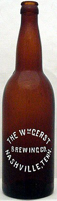 THE WILLIAM GERST BREWING COMPANY EMBOSSED BEER BOTTLE