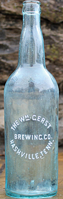 THE WILLIAM GERST BREWING COMPANY EMBOSSED BEER BOTTLE