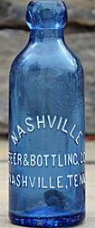 NASHVILLE BEER & BOTTLING COMPANY EMBOSSED BEER BOTTLE