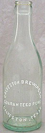 GALVESTON BREWING COMPANY EMBOSSED BEER BOTTLE