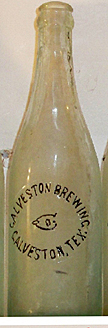 GALVESTON BREWING COMPANY EMBOSSED BEER BOTTLE