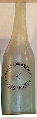 GALVESTON BREWING COMPANY EMBOSSED BEER BOTTLE