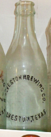 GALVESTON BREWING COMPANY EMBOSSED BEER BOTTLE