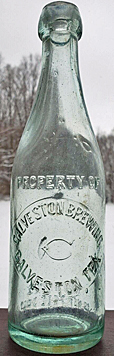 GALVESTON BREWING COMPANY EMBOSSED BEER BOTTLE