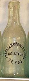 AMERICAN BREWING ASSOCIATION EMBOSSED BEER BOTTLE