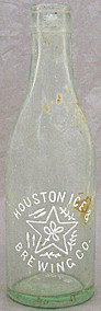 HOUSTON ICE & BREWING COMPANY EMBOSSED BEER BOTTLE