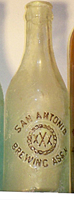 SAN ANTONIO BREWING ASSOCIATION EMBOSSED BEER BOTTLE