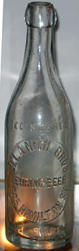 BELANICH BROTHERS GEHRING BEER EMBOSSED BEER BOTTLE