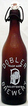 DOBLER BREWERY EMBOSSED BEER BOTTLE