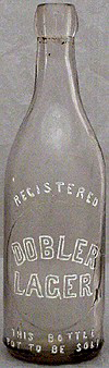 DOBLER LAGER EMBOSSED BEER BOTTLE