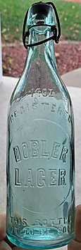 DOBLER LAGER EMBOSSED BEER BOTTLE