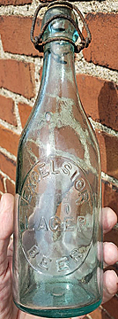 EXCELSIOR LAGER BEER EMBOSSED BEER BOTTLE