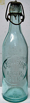 EXCELSIOR LAGER BEER EMBOSSED BEER BOTTLE