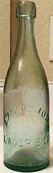 EXCELSIOR LAGER BIER EMBOSSED BEER BOTTLE