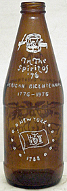 FYFE & DRUM BEER EMBOSSED BEER BOTTLE