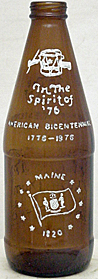 FYFE & DRUM BEER EMBOSSED BEER BOTTLE