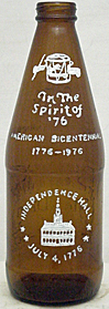 FYFE & DRUM BEER EMBOSSED BEER BOTTLE