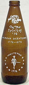 FYFE & DRUM BEER EMBOSSED BEER BOTTLE