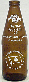 FYFE & DRUM BEER EMBOSSED BEER BOTTLE