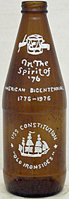 FYFE & DRUM BEER EMBOSSED BEER BOTTLE