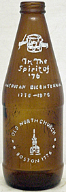 FYFE & DRUM BEER EMBOSSED BEER BOTTLE