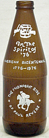 FYFE & DRUM BEER EMBOSSED BEER BOTTLE