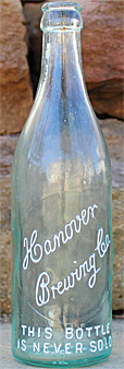 HANOVER BREWING COMPANY EMBOSSED BEER BOTTLE