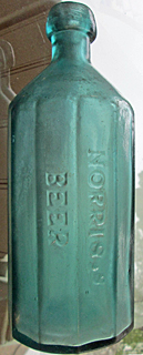 NORRIS'S BEER EMBOSSED BEER BOTTLE