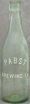 PABST BREWING COMPANY EMBOSSED BEER BOTTLE