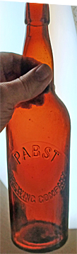 PABST BREWING COMPANY EMBOSSED BEER BOTTLE