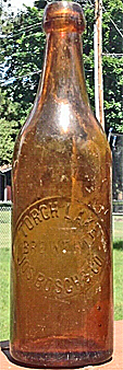 J. BOSCH & CO. TORCH LAKE BREWERY EMBOSSED BEER BOTTLE