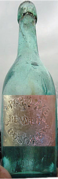 J. BOSCH & CO. TORCH LAKE BREWERY EMBOSSED BEER BOTTLE