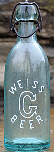 WEISS BEER EMBOSSED BEER BOTTLE