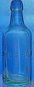 WEISS BEER EMBOSSED BEER BOTTLE