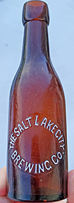 THE SALT LAKE CITY BREWING COMPANY EMBOSSED BEER BOTTLE