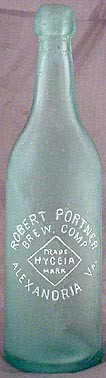 ROBERT PORTNER BREWING COMPANY EMBOSSED BEER BOTTLE