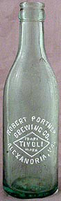 ROBERT PORTNER BREWING COMPANY EMBOSSED BEER BOTTLE