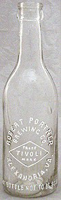 ROBERT PORTNER BREWING COMPANY EMBOSSED BEER BOTTLE